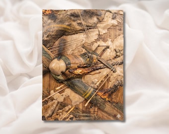 WW2 Fighter Plane Dogfight 3D Relief STL | Battle Aircraft Fire Scene Wall Art | CNC Router 3D Print Laser Engrave File