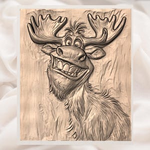 Funny Moose STL File view 2