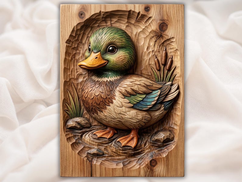 Cute Duckling 3D Relief STL for CNC Router