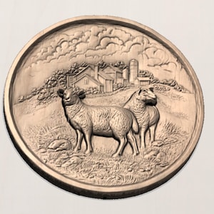 Sheep Farm STL Relief view 2