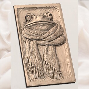 Funny Frog Bas Relief STL view 2