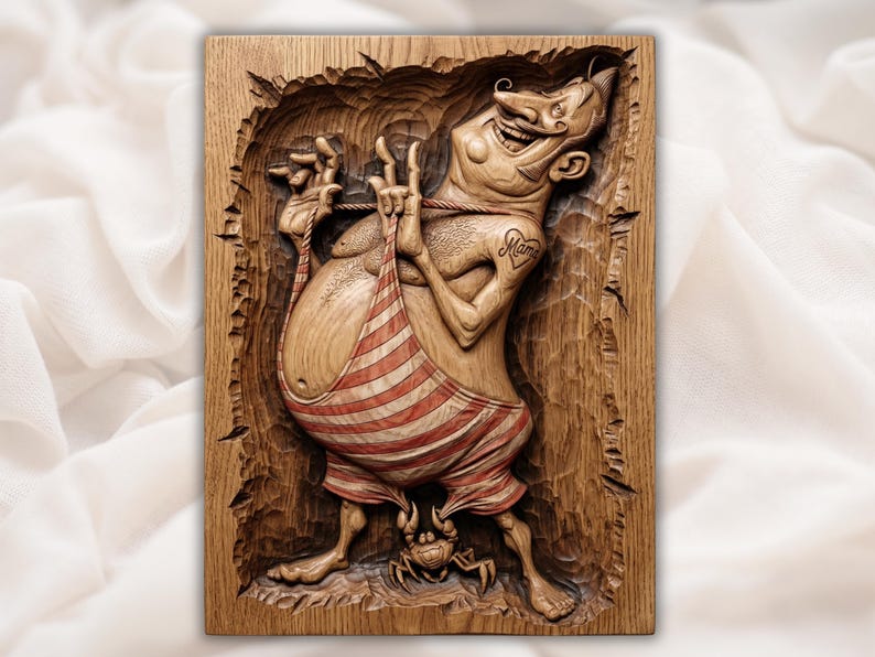 Funny Fat Man Relief STL