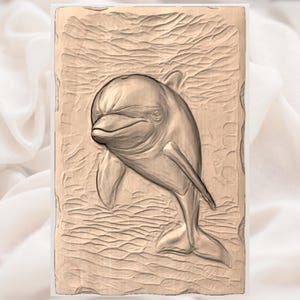 Dolphin Relief STL view 3