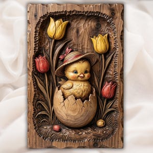 Easter Chick STL view 1
