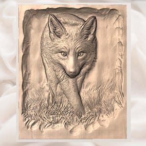 Fox 3D Relief STL view 3
