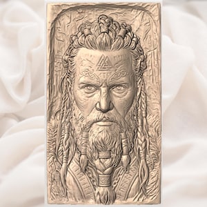 Norse Warrior Portrait STL view 3