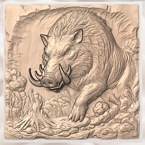 Wild Boar STL view 2
