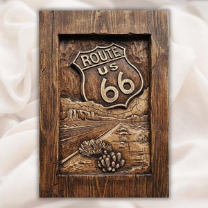 Route 66 3D Relief STL File view 1