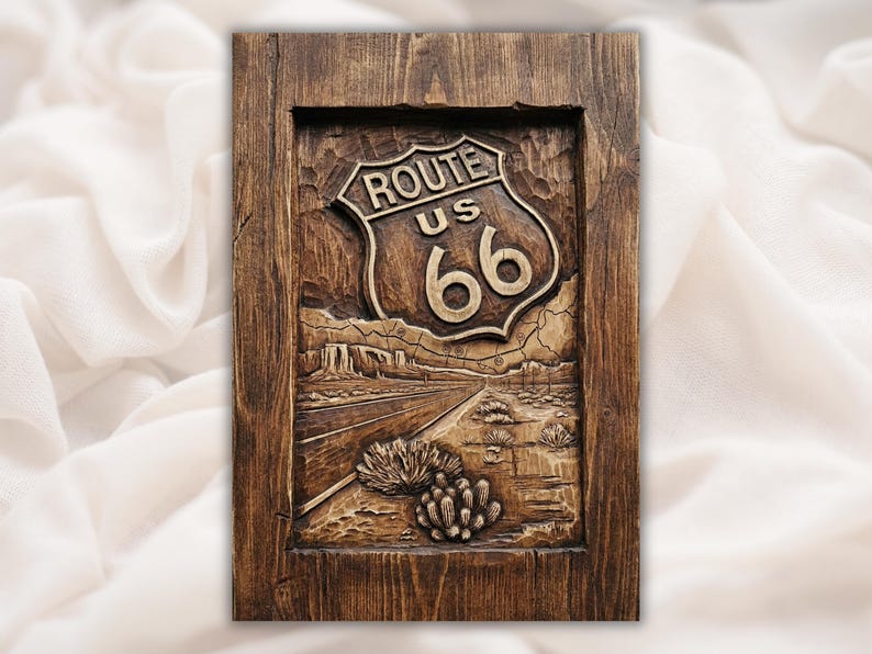 Route 66 3D Relief STL File
