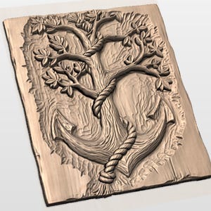 Tree of Life Anchor STL view 3