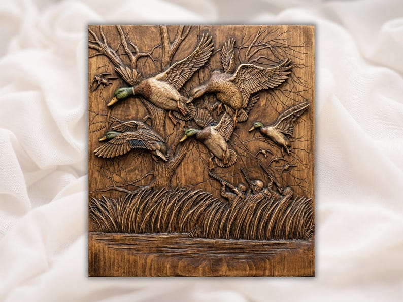 Mallard Ducks 3D Relief STL