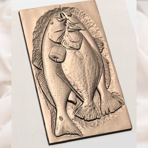 3 Fish Hanging Stringer STL view 3