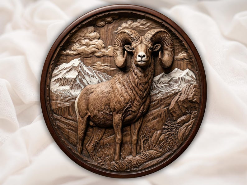Bighorn Sheep 3D Relief STL for CNC Router