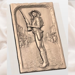 Western Cowgirl STL view 3