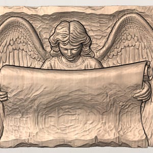 Angel Scroll Relief view 2