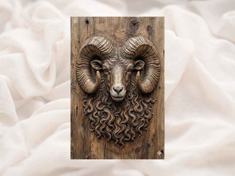 Ram Head 3D Relief STL