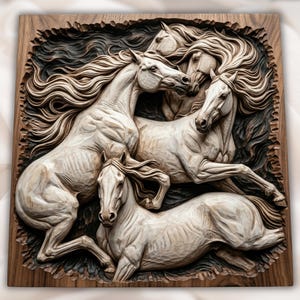 Wild Horse Herd STL view 1