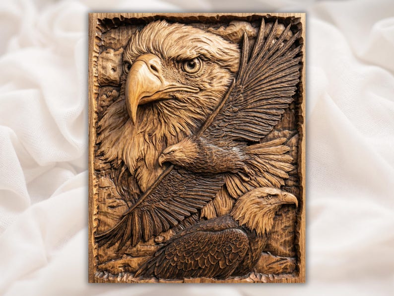 Bald Eagle STL 3D Relief