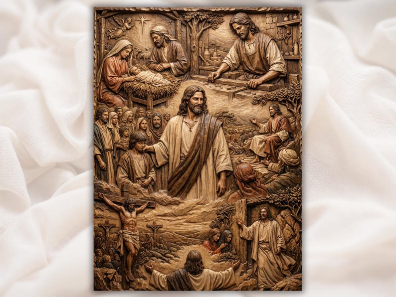 Jesus Life 3D Relief STL