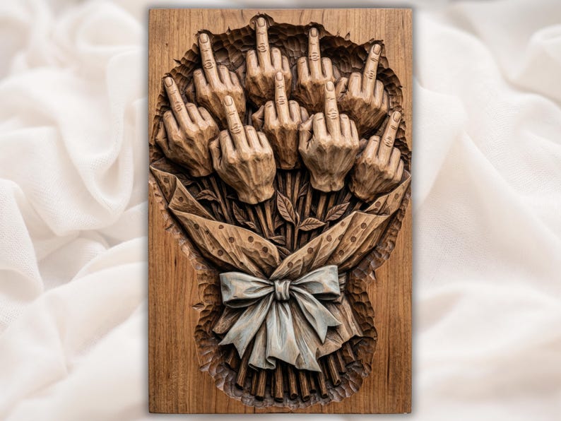 Middle Finger Bouquet STL