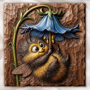 Cute Bumblebee STL view 1