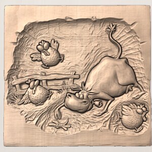 Funny Farm Animal STL view 3