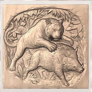 Tiger Boar attack STL view 2