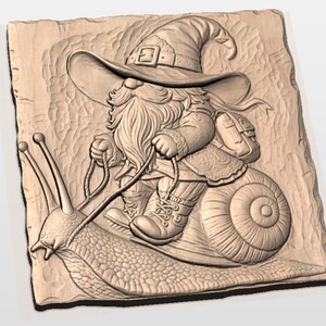 Wizard Gnome Snail STL view 2