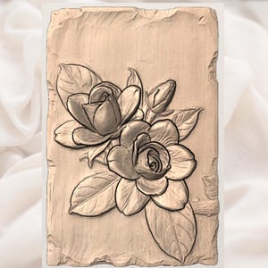Rose Flower STL view 3