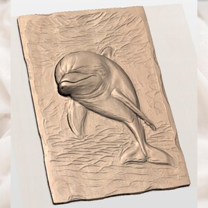 Dolphin Relief STL view 2
