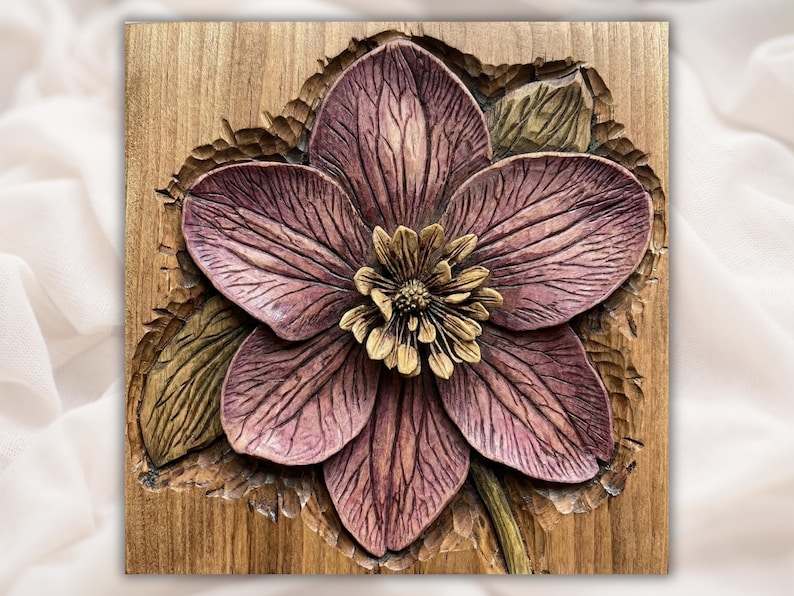 Magnolia Flower Relief STL