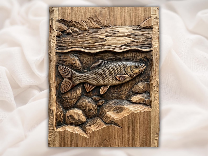 Fish 3D Relief STL File