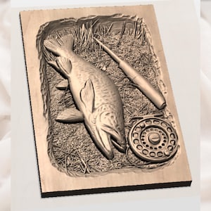 Fishing Trout STL view 3
