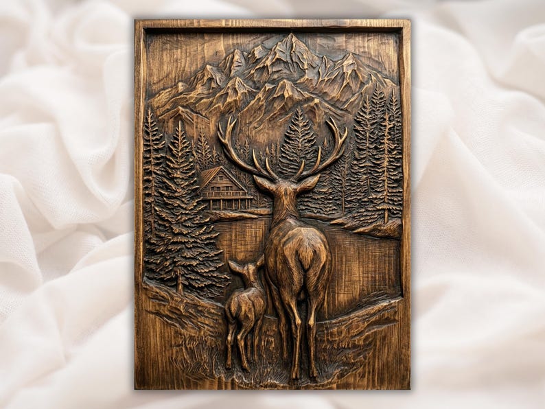 Stag and Fawn 3D STL File