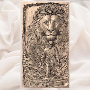 Lion of Judah 3D Relief STL view 2
