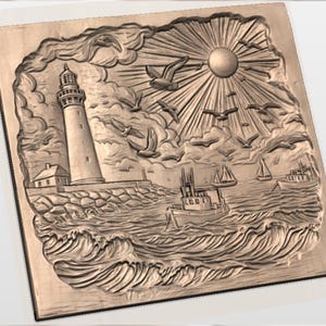 Seaside Lighthouse STL view 2