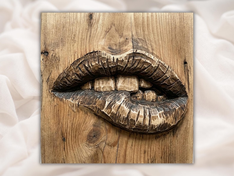 3D Women Lips Relief STL File