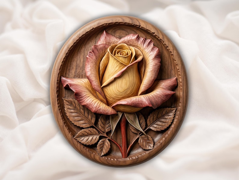 Rose 3D Relief STL