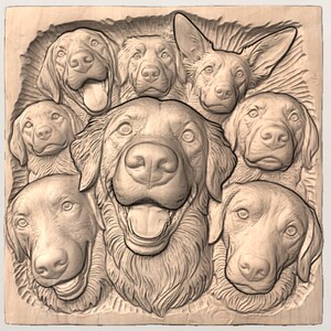 Dog Pack STL view 3