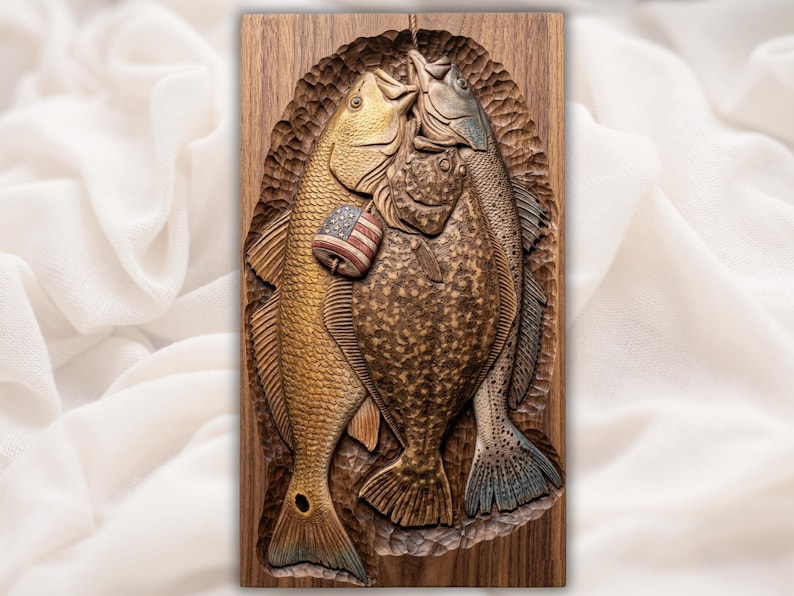 3 Fish Hanging Stringer STL