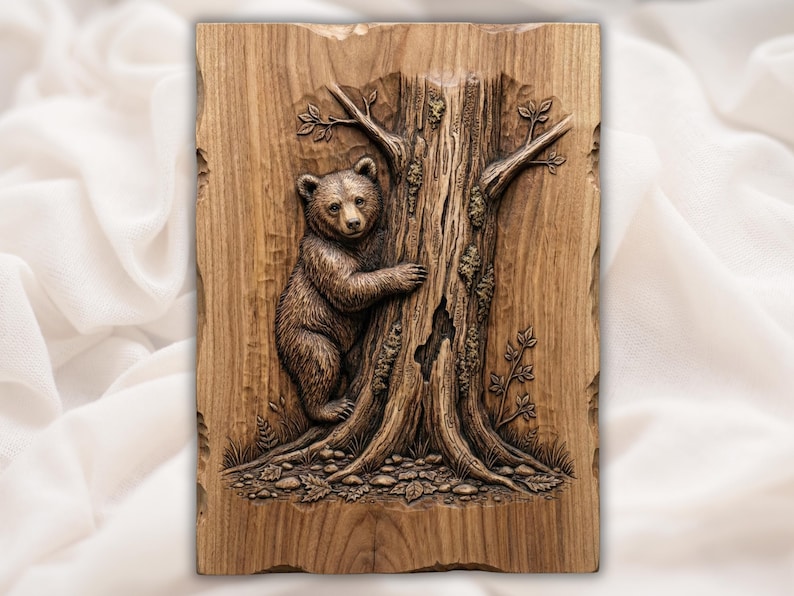 Bear Cub 3D Relief STL