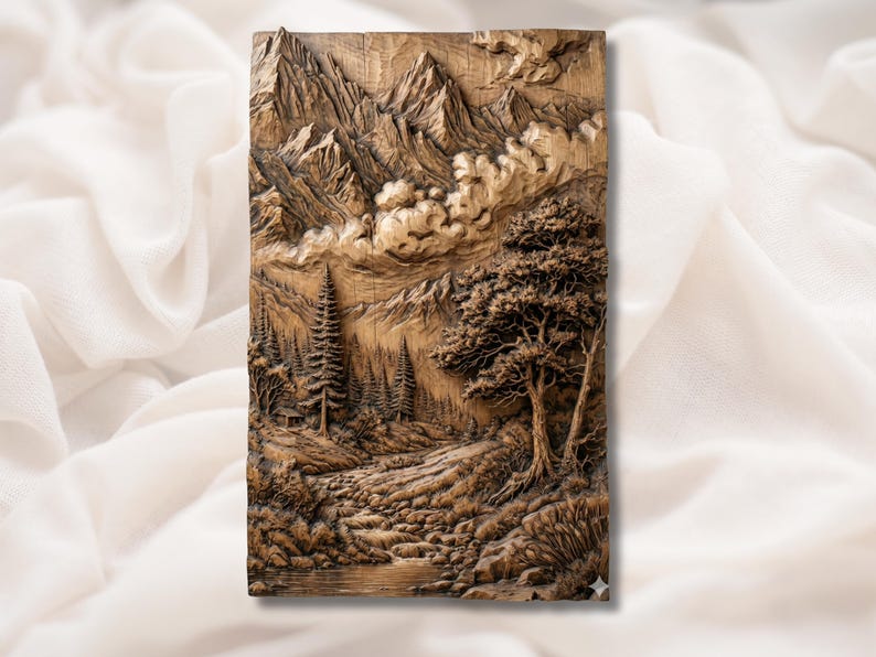 Mountain Landscape 3D Relief STL