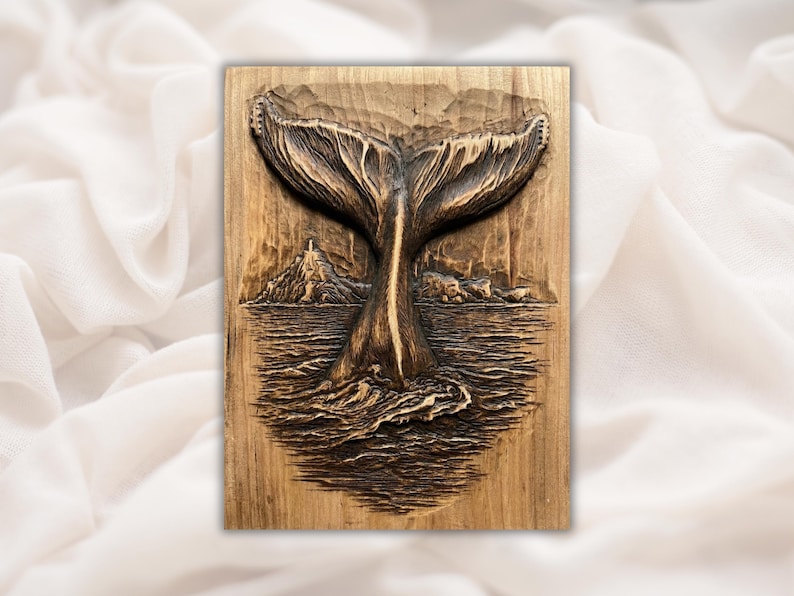 Whale Tail 3D Relief STL