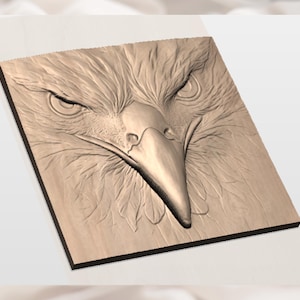 Eagle Head 3D Relief STL view 3