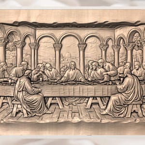 Last Supper Relief STL view 2