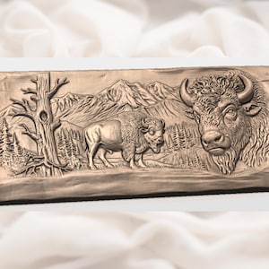 Bison Relief STL for CNC Router view 2