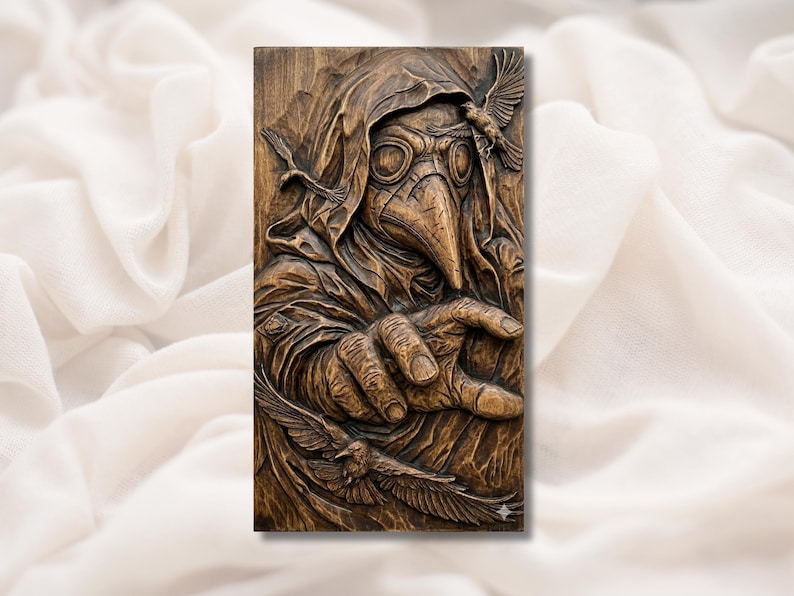 Plague Doctor 3D Relief STL