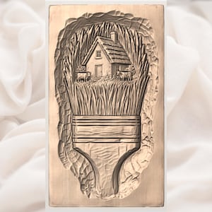 Farmhouse Paint Brush STL view 2