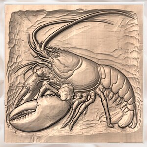 Lobster Relief STL view 3