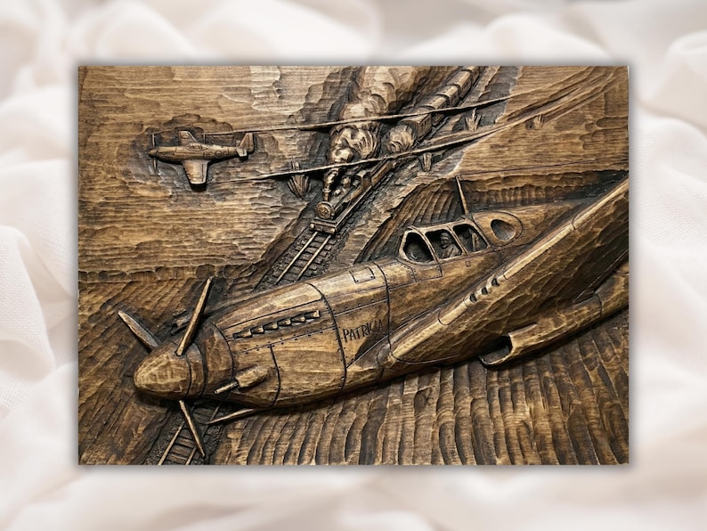 Vintage Airplane 3D Relief STL